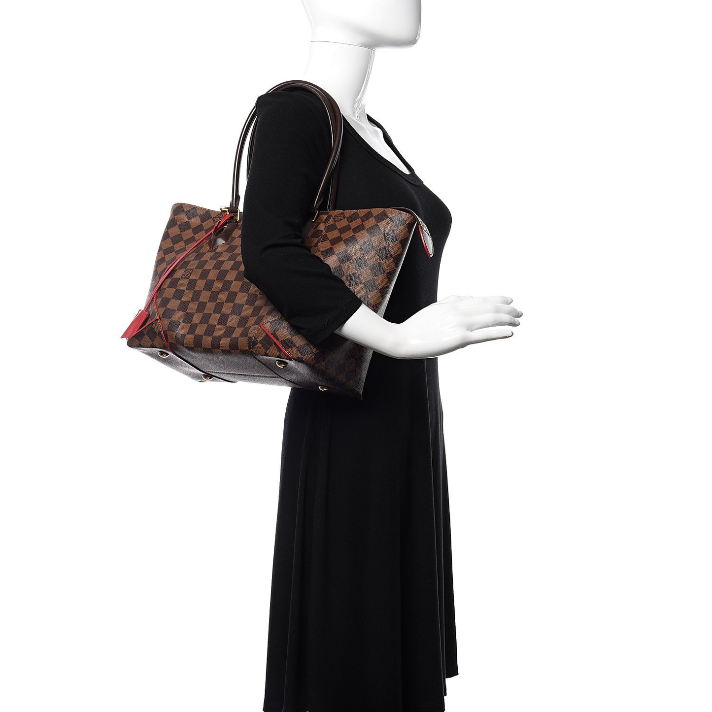 Damier Ebene Caissa Tote MM Cherry