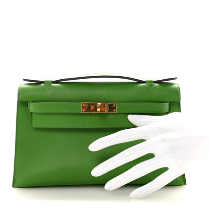 Hermes Swift Kelly Pochette Clutch Vert Yucca 2 of 7