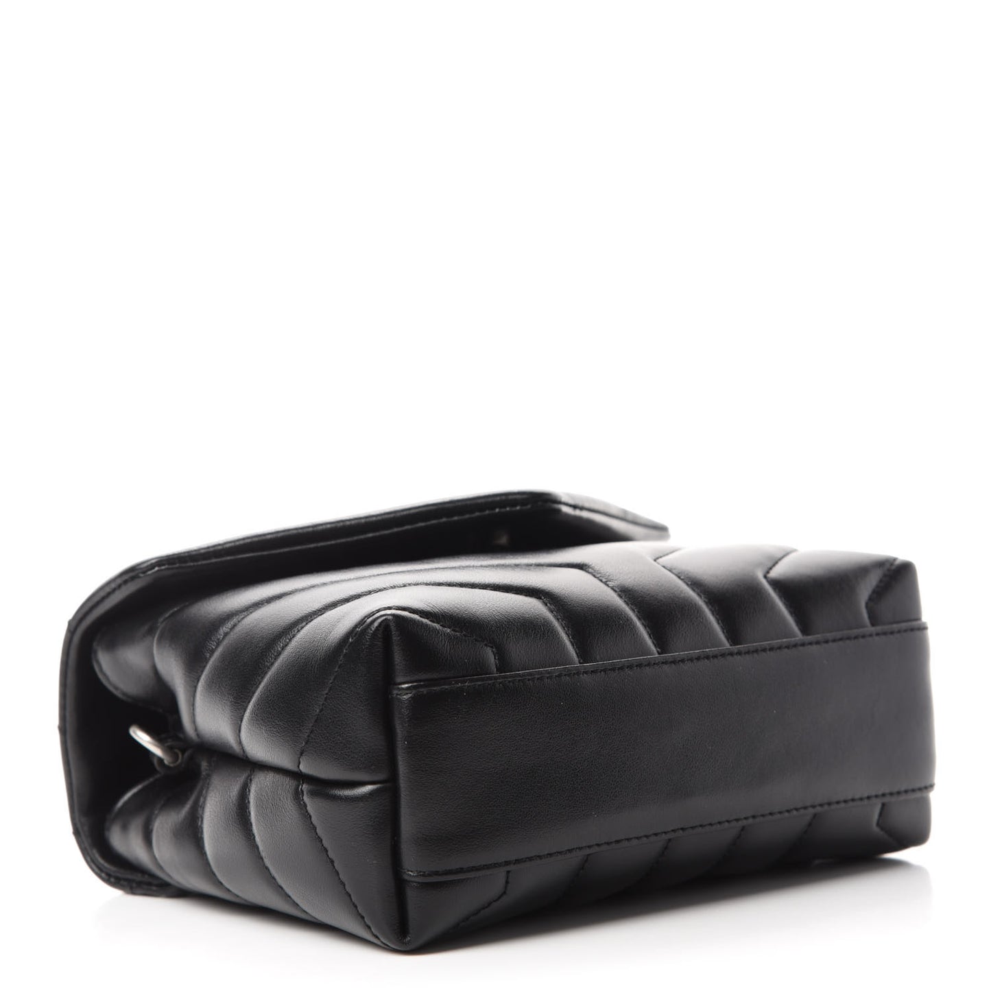 Calfskin Y Quilted Monogram Toy Loulou Crossbody Bag Black