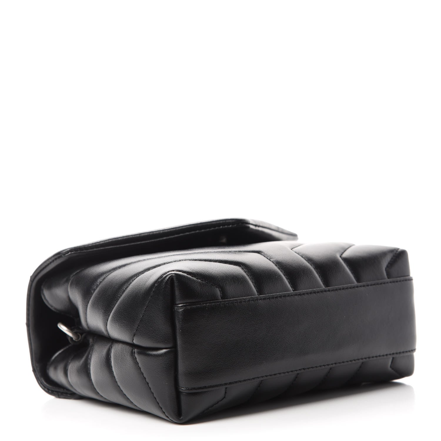 Saint Laurent Calfskin Y Quilted Monogram Toy Loulou Crossbody Bag Black 4 of 12