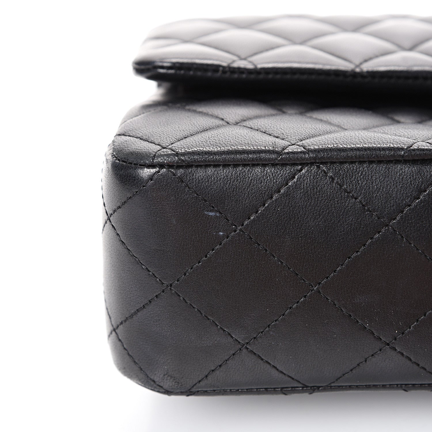 Chanel Lambskin Quilted Medium Double Flap Black 15 of 17