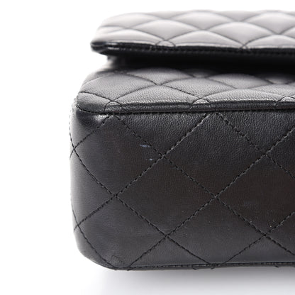 Chanel Lambskin Quilted Medium Double Flap Black 15 of 17
