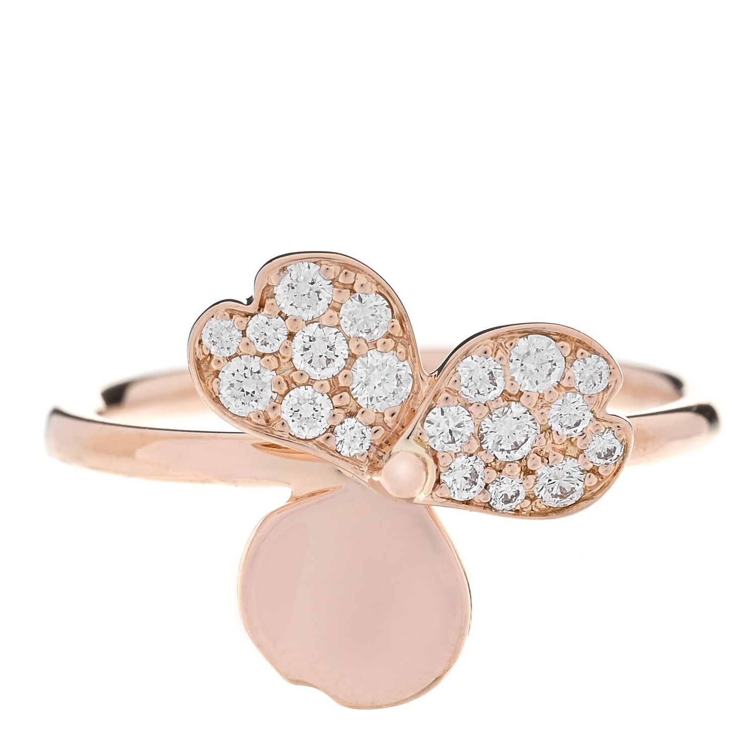 Tiffany 18K Rose Gold Diamond Paper Flowers Ring 49 5 1 of 6