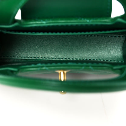 Chanel Shiny Aged Calfskin Quilted Mini Nano Kelly Shopper Green 5 of 11