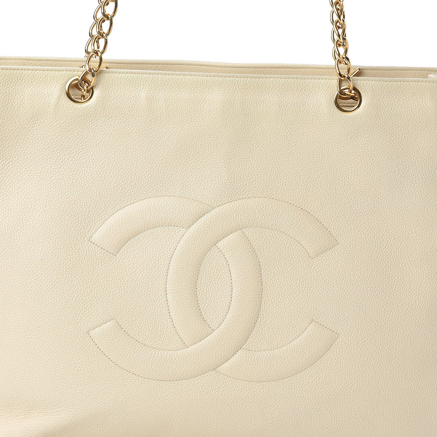 Caviar CC Shopper Tote Beige