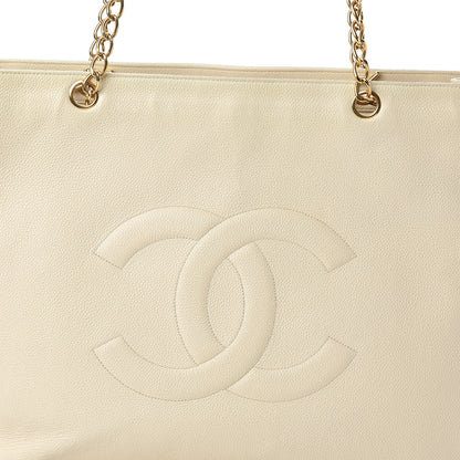 Chanel Caviar CC Shopper Tote Beige 8 of 12