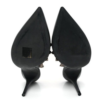 Valentino Garavani Calfskin Nappa Rockstud Ankle Strap 100mm Pumps 36.5 Black 6 of 9