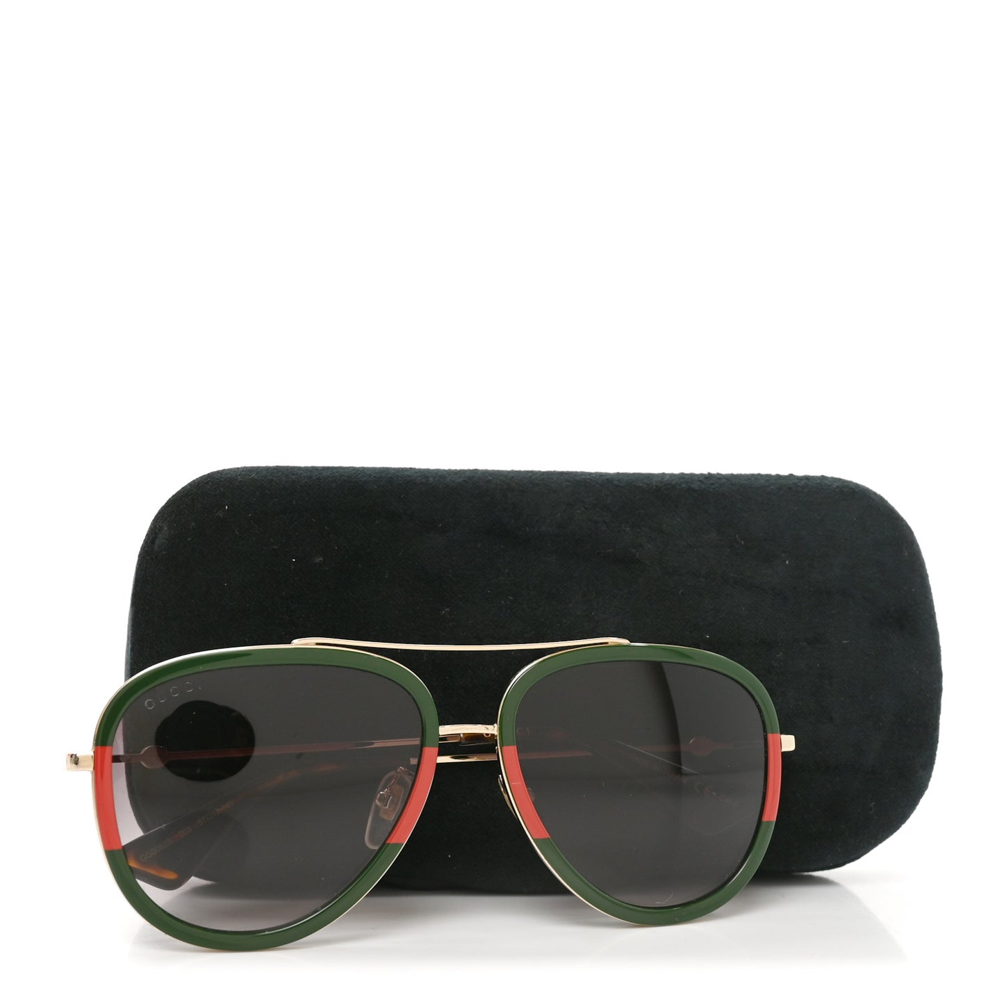 Web Aviator Sunglasses GG0062S Green Red