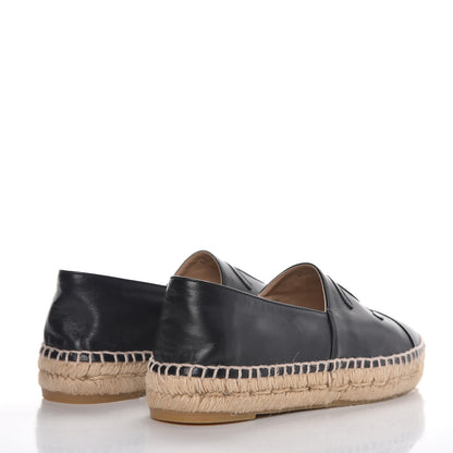 Chanel Lambskin CC Espadrilles 36 Black 3 of 9