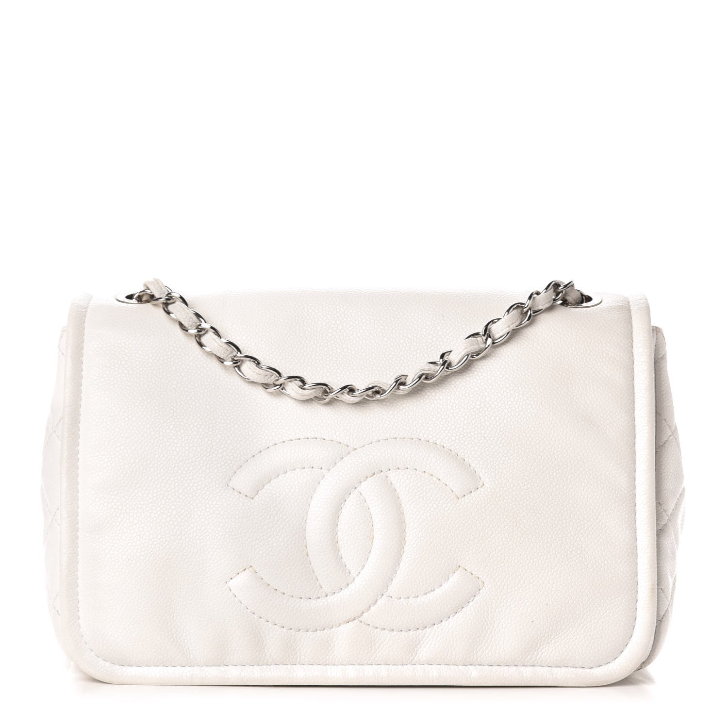 Chanel Caviar Large Timeless CC Flap White 1 of 11