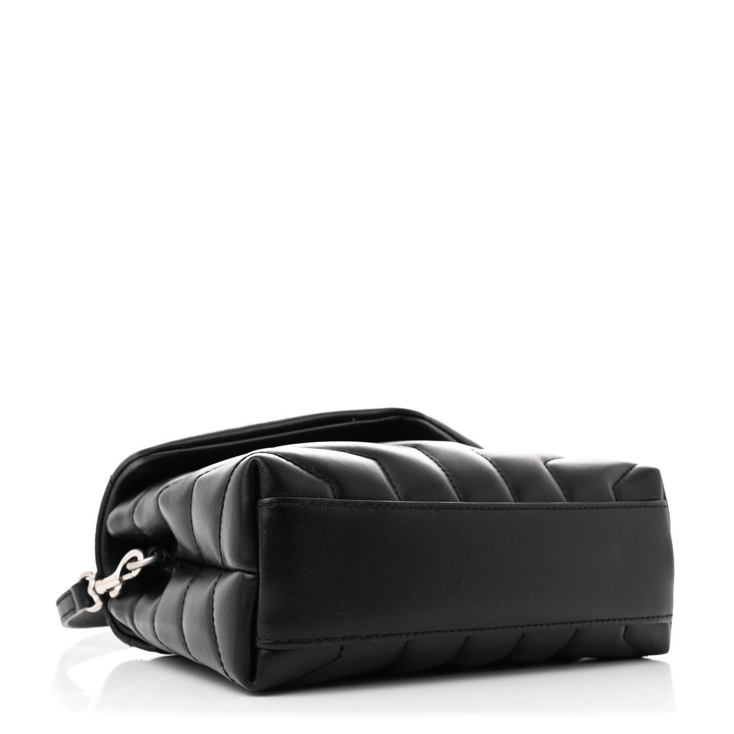 Calfskin Y Quilted Monogram Toy Loulou Crossbody Bag Black