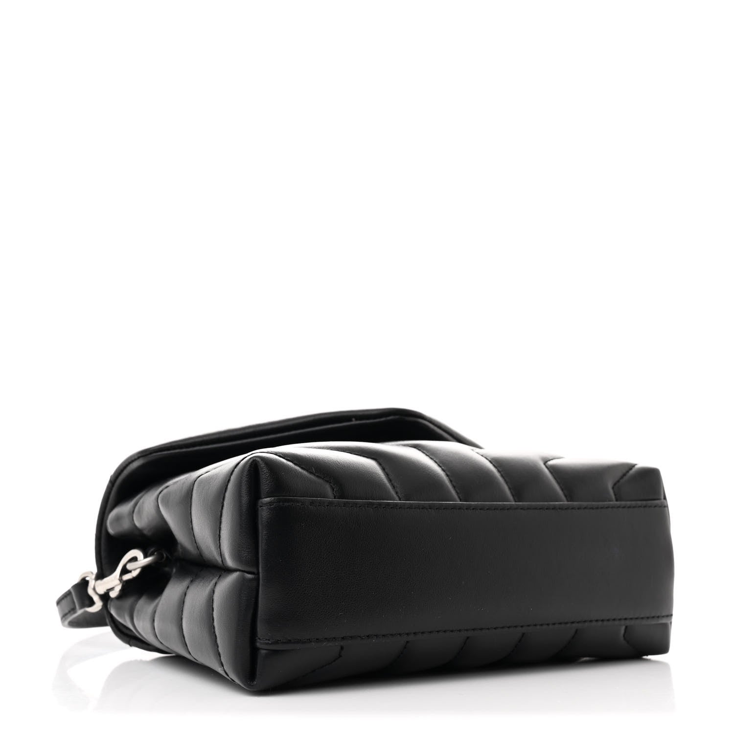 Saint Laurent Calfskin Y Quilted Monogram Toy Loulou Crossbody Bag Black 4 of 12