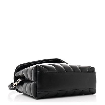 Saint Laurent Calfskin Y Quilted Monogram Toy Loulou Crossbody Bag Black 4 of 12