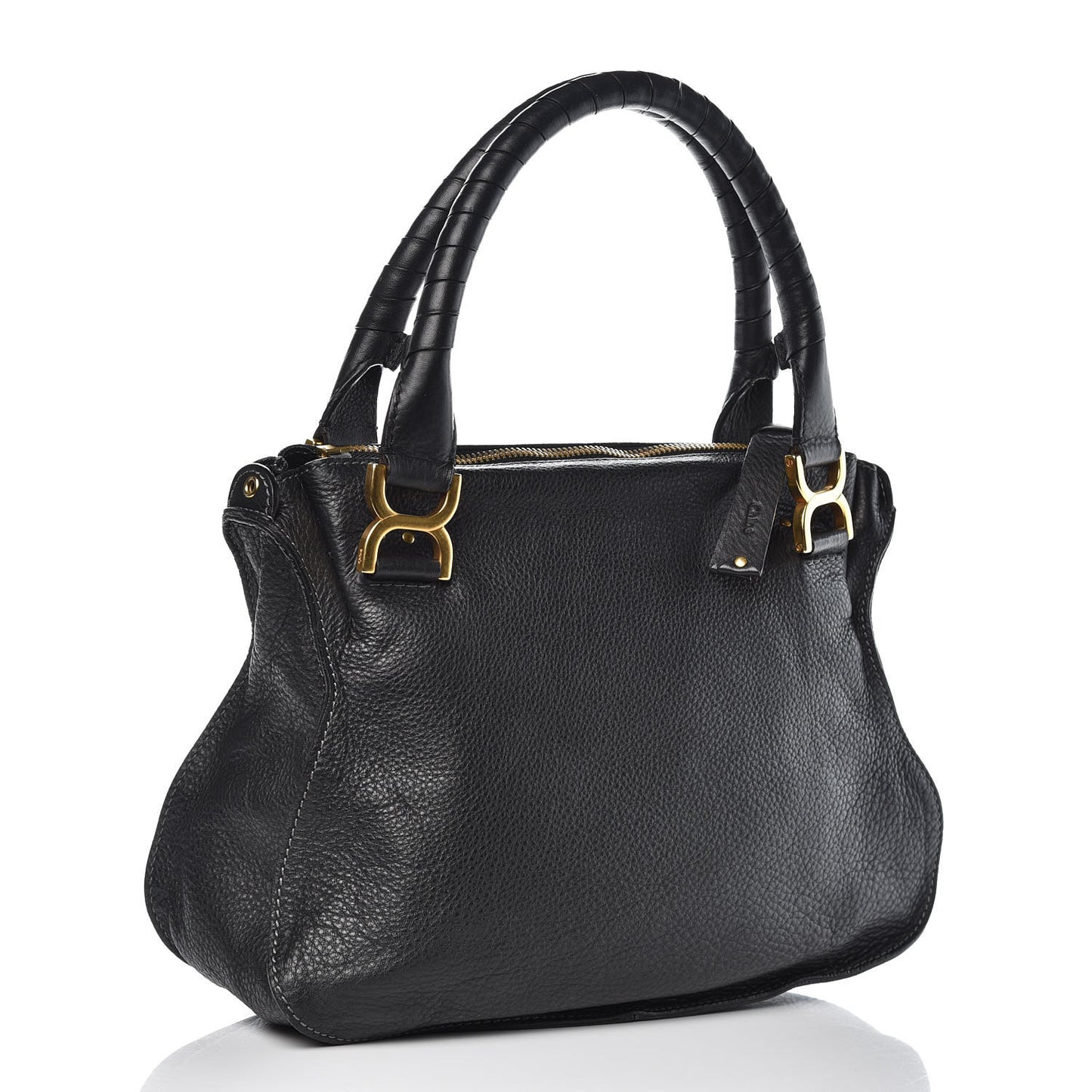 Calfskin Medium Marcie Satchel Black
