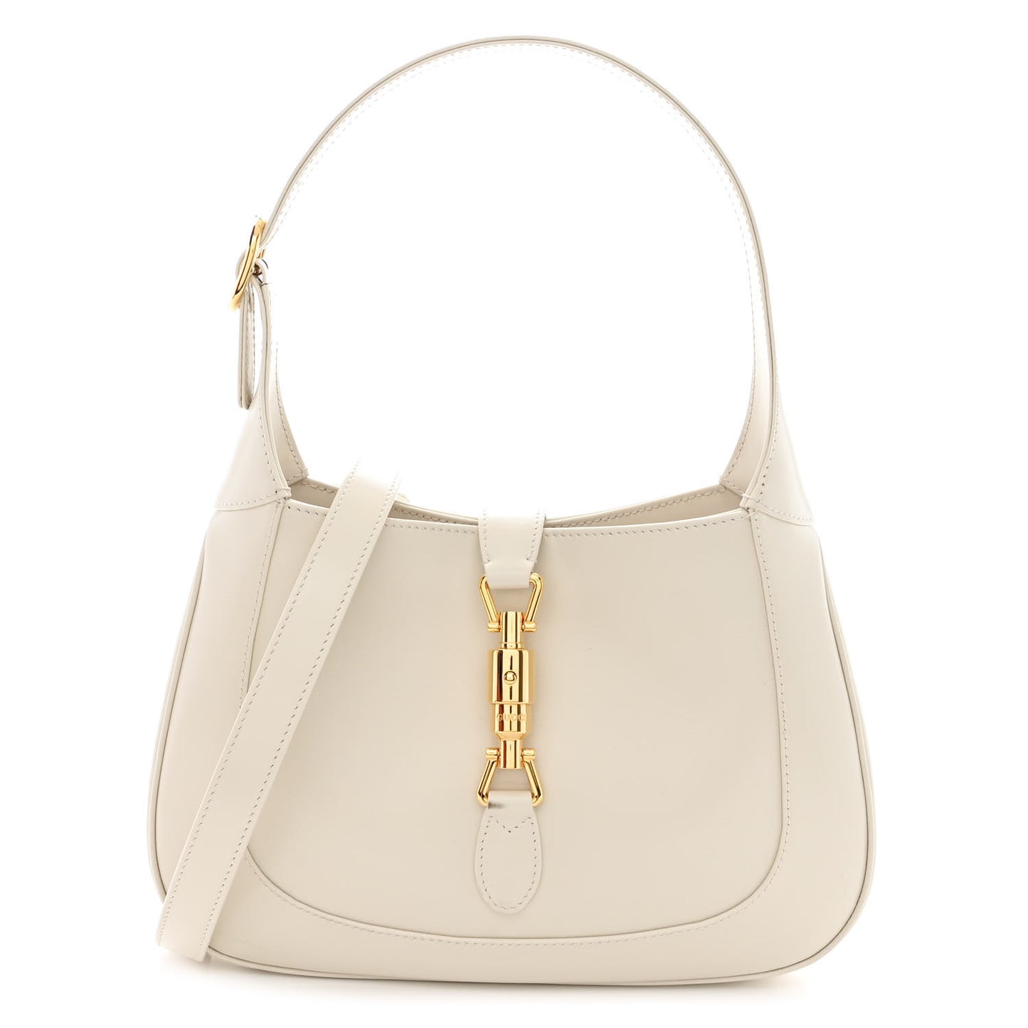 Boarded Dyana Lux Calfskin Small Jackie 1961 Hobo Mystic White