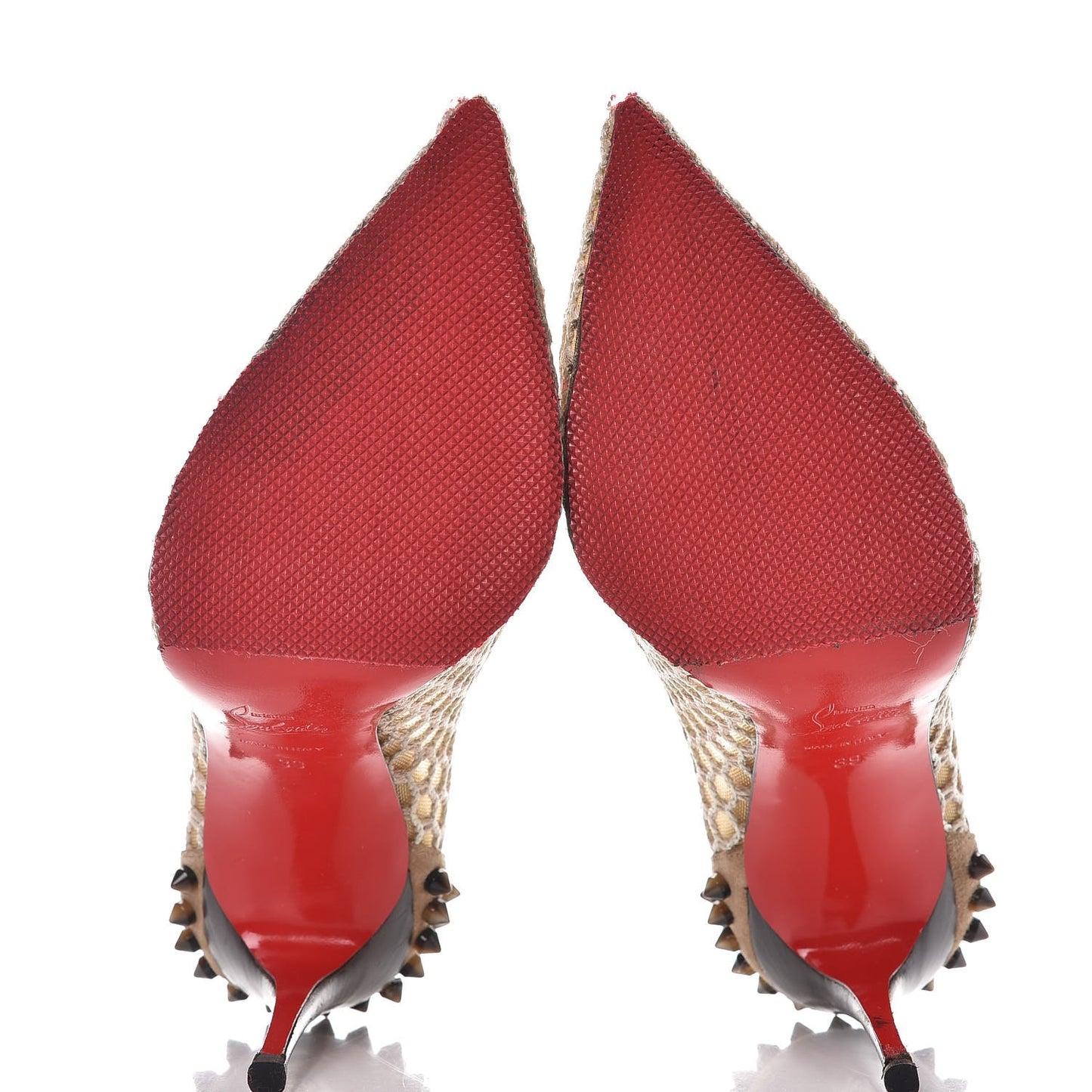 Fishnet Mesh Suede Guni 100 Spiked Pumps 39