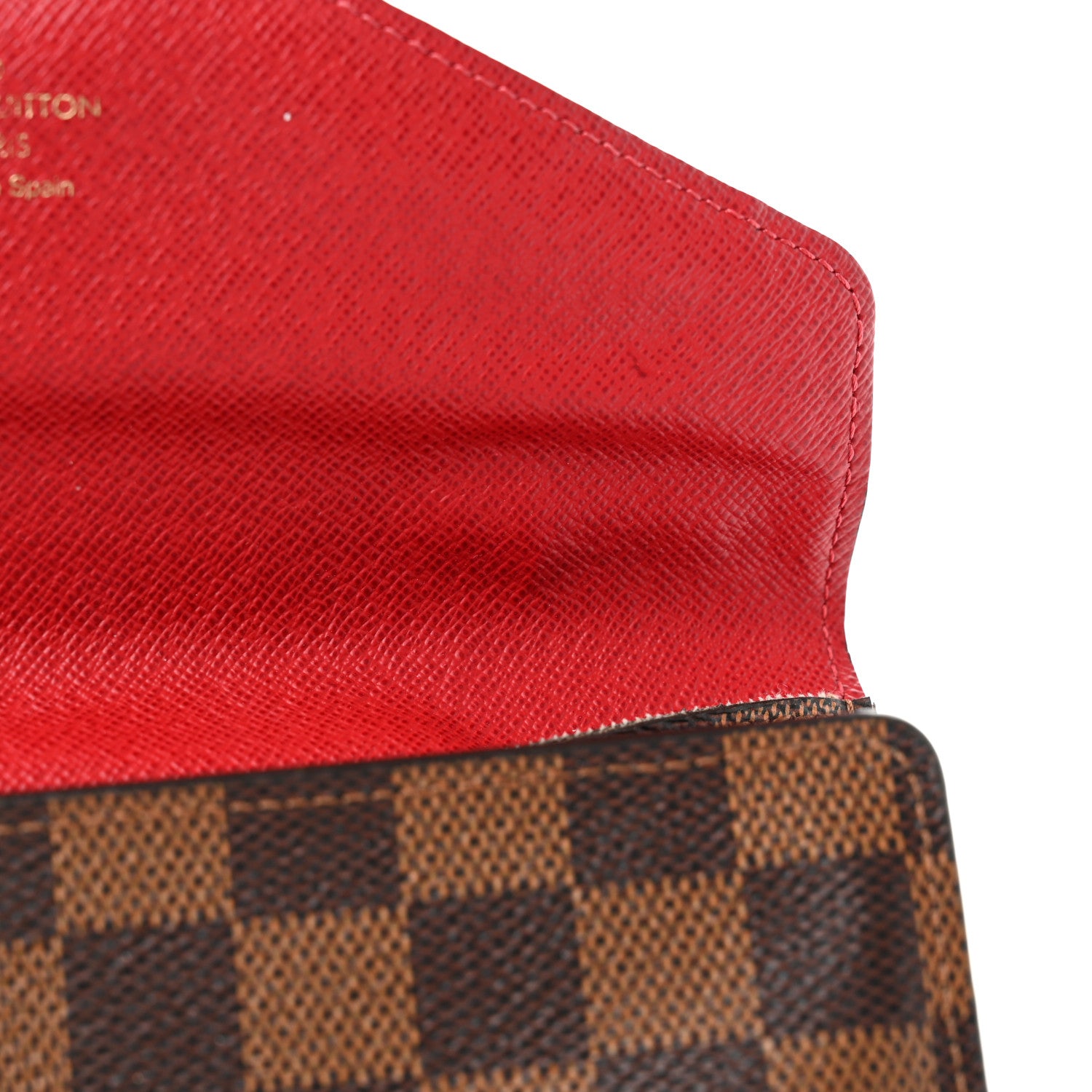 Louis Vuitton Damier Ebene Josephine Wallet Red 7 of 10