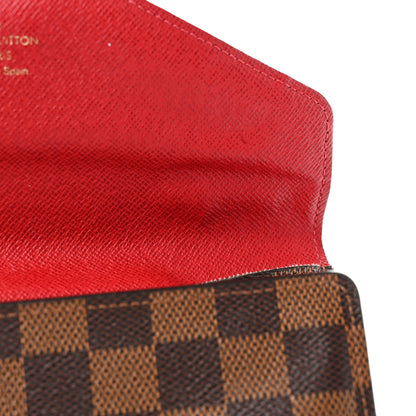 Louis Vuitton Damier Ebene Josephine Wallet Red 7 of 10