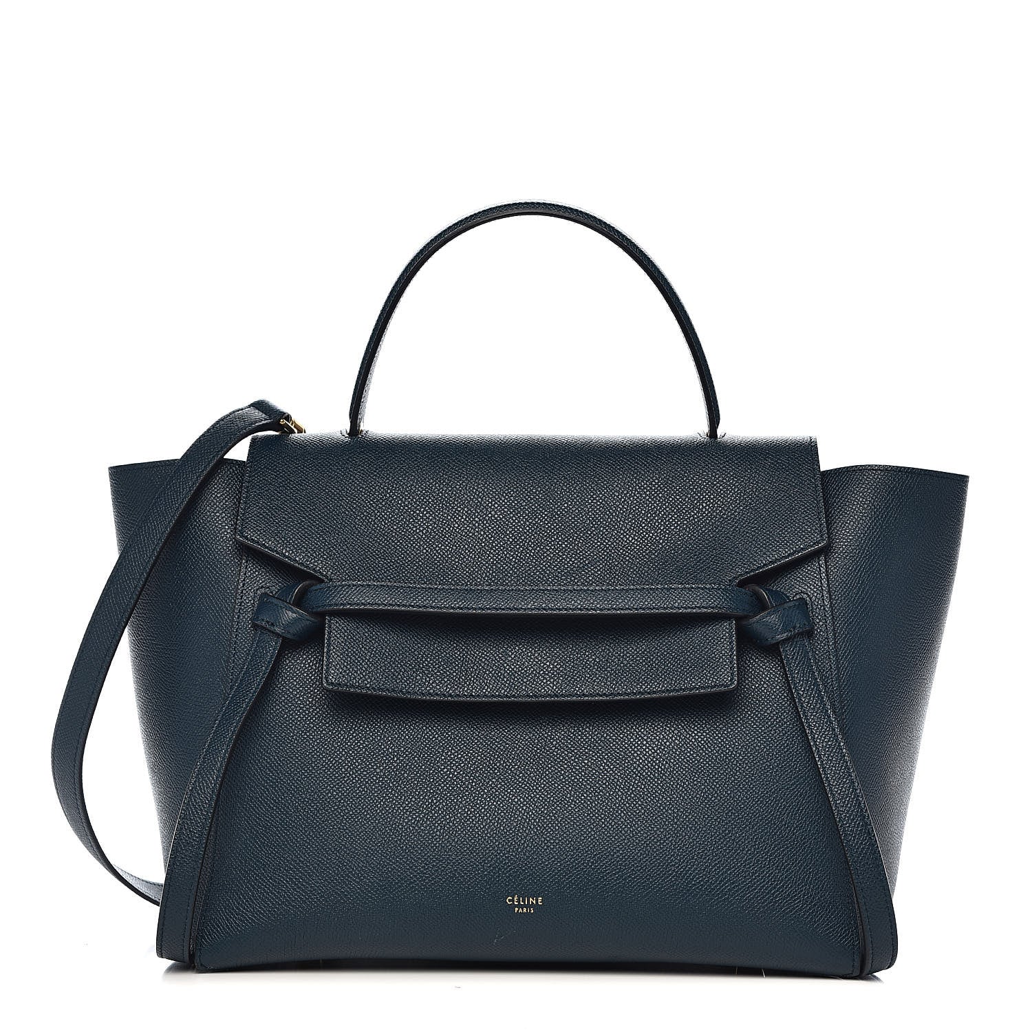 Celine Grained Calfskin Mini Belt Bag Deepsea 1 of 13