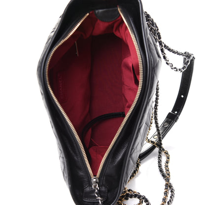 Chanel Aged Calfskin Quilted Medium Gabrielle Hobo Black 4 of 5