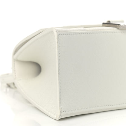 Balenciaga Grained Calfskin Small Hourglass Top Handle Bag White 5 of 10