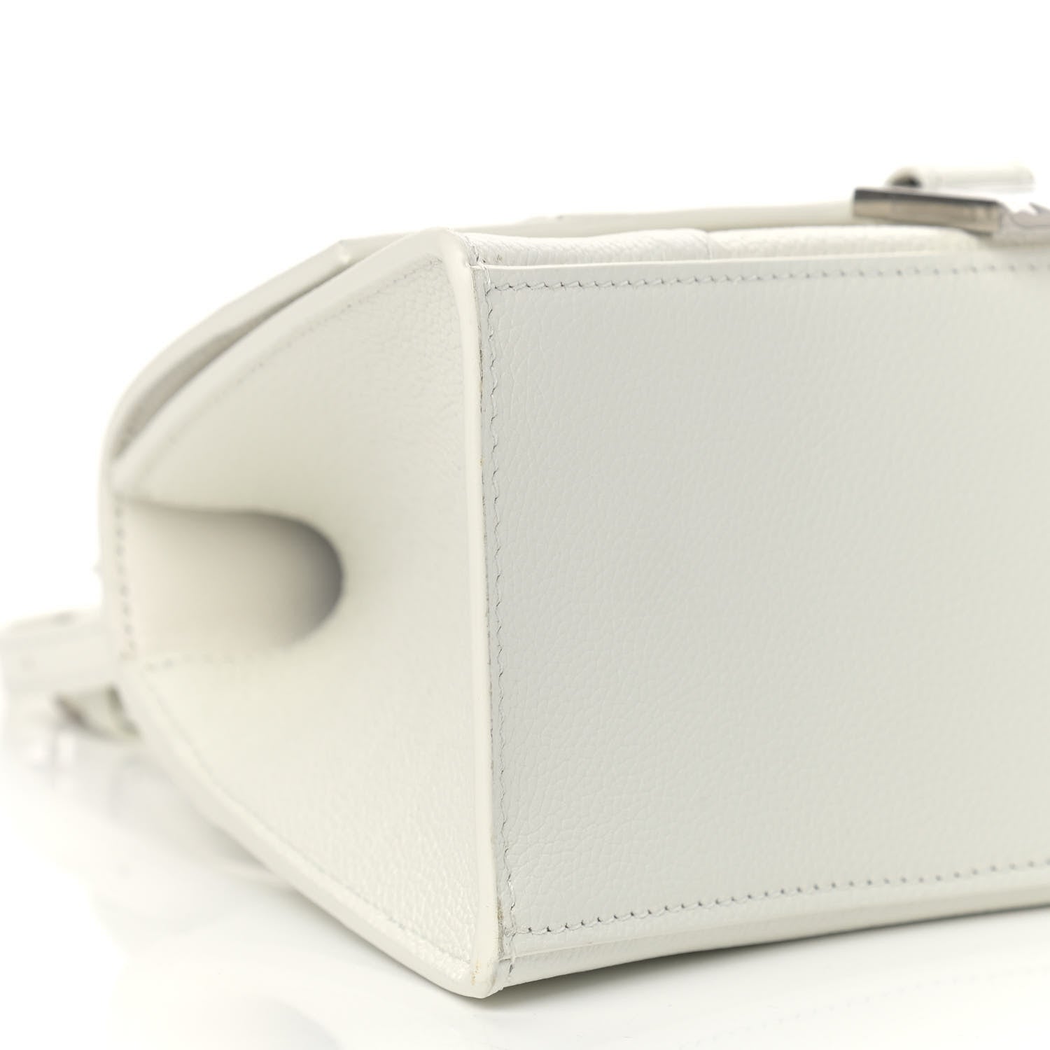 Balenciaga Grained Calfskin Small Hourglass Top Handle Bag White 5 of 10