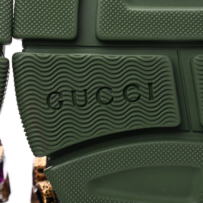 Gucci X SEGA Mesh Suede Calfskin Removable Crystals Flashtrek Sneakers 41 Loess Black Olive Green 6 of 7
