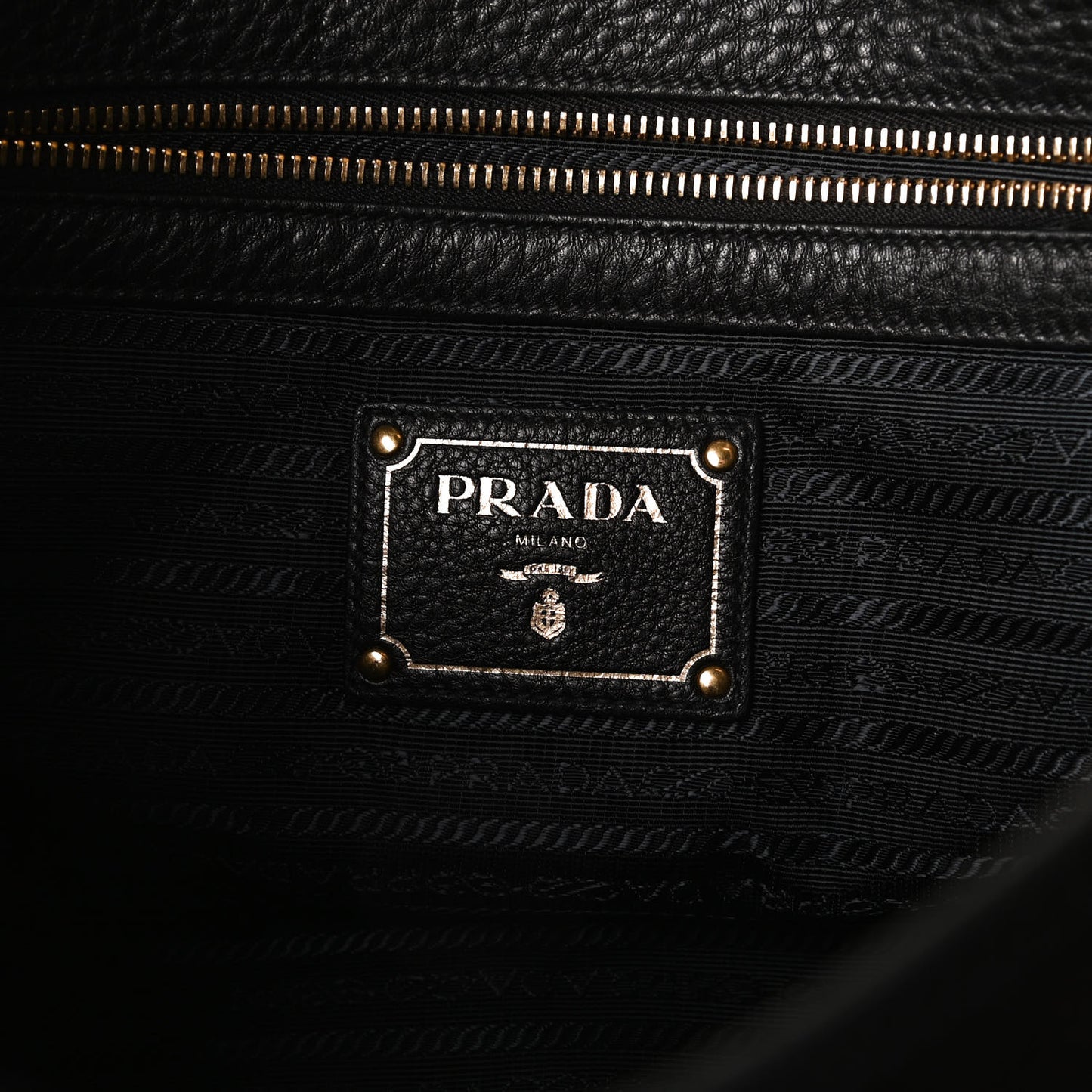 Vitello Phenix Shopping Tote Black Caramel