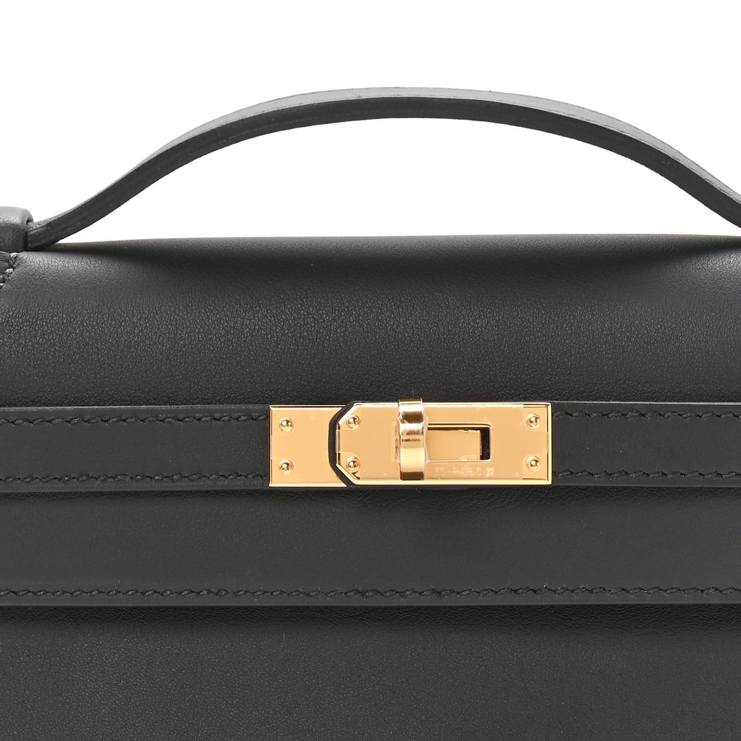 Hermes Swift Kelly Pochette Clutch Black 7 of 11