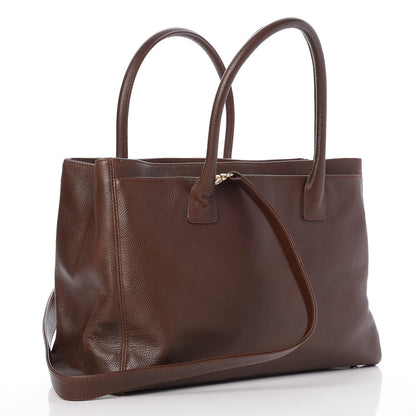 Chanel Calfskin Cerf Executive Shopper Tote Brown 3 of 8