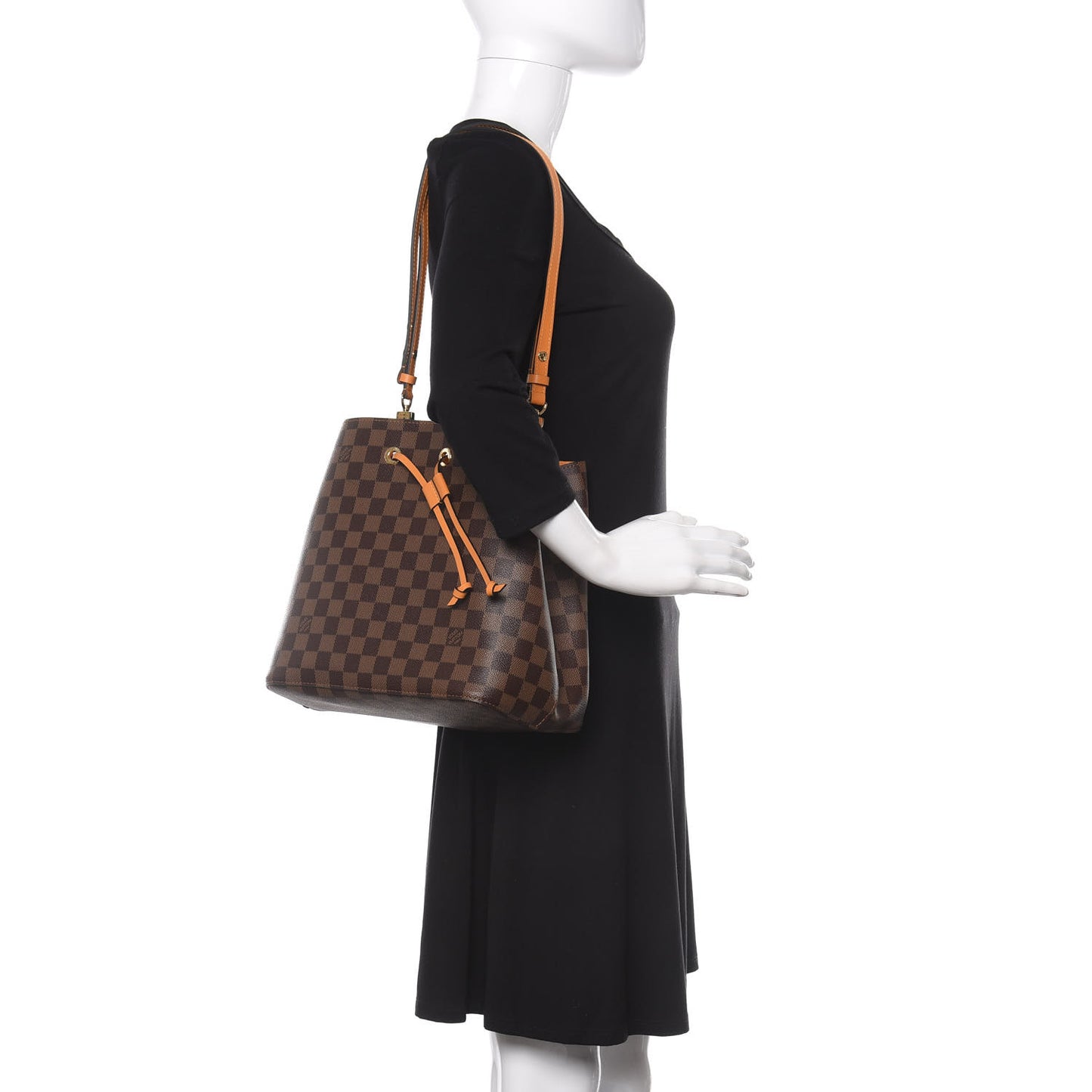 Damier Ebene Neonoe MM Safran