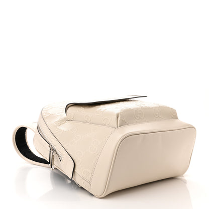Gucci Calfskin GG Tennis Embossed Backpack Mystic White Black 4 of 11