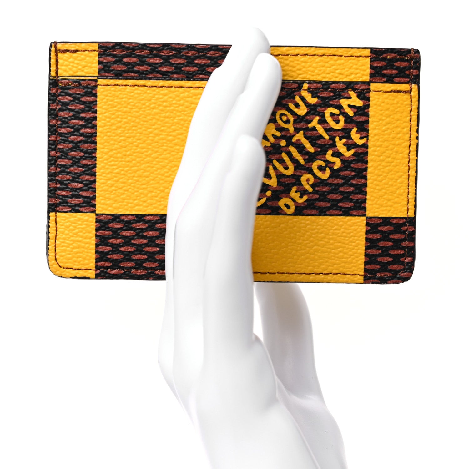 Louis Vuitton Damier Pop Pocket Organizer NM Yellow 2 of 8