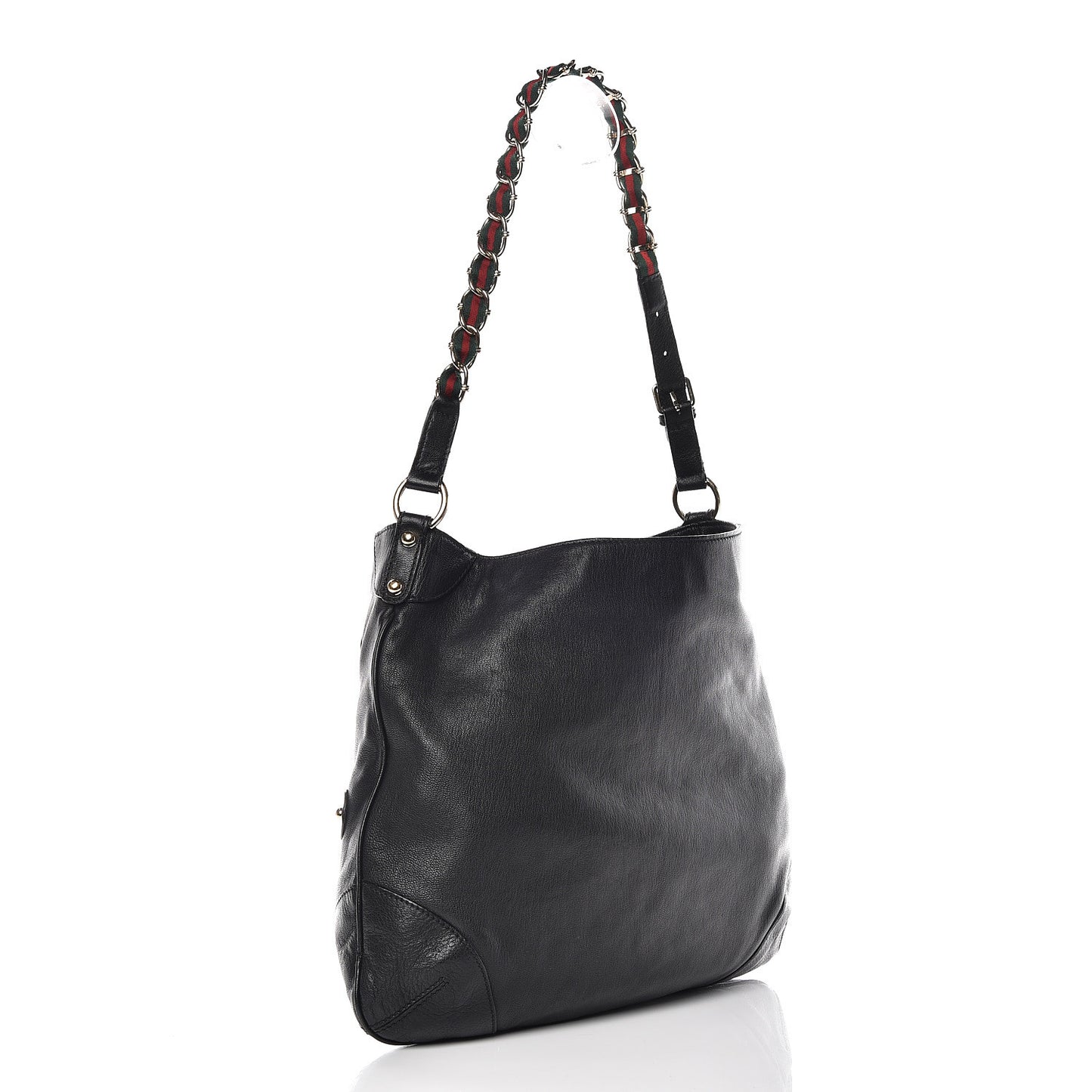 Calfskin Medium Capri Shoulder Bag Black