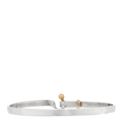 Tiffany Sterling Silver 18K Yellow Gold Hook Eye Bangle Bracelet 2 of 3