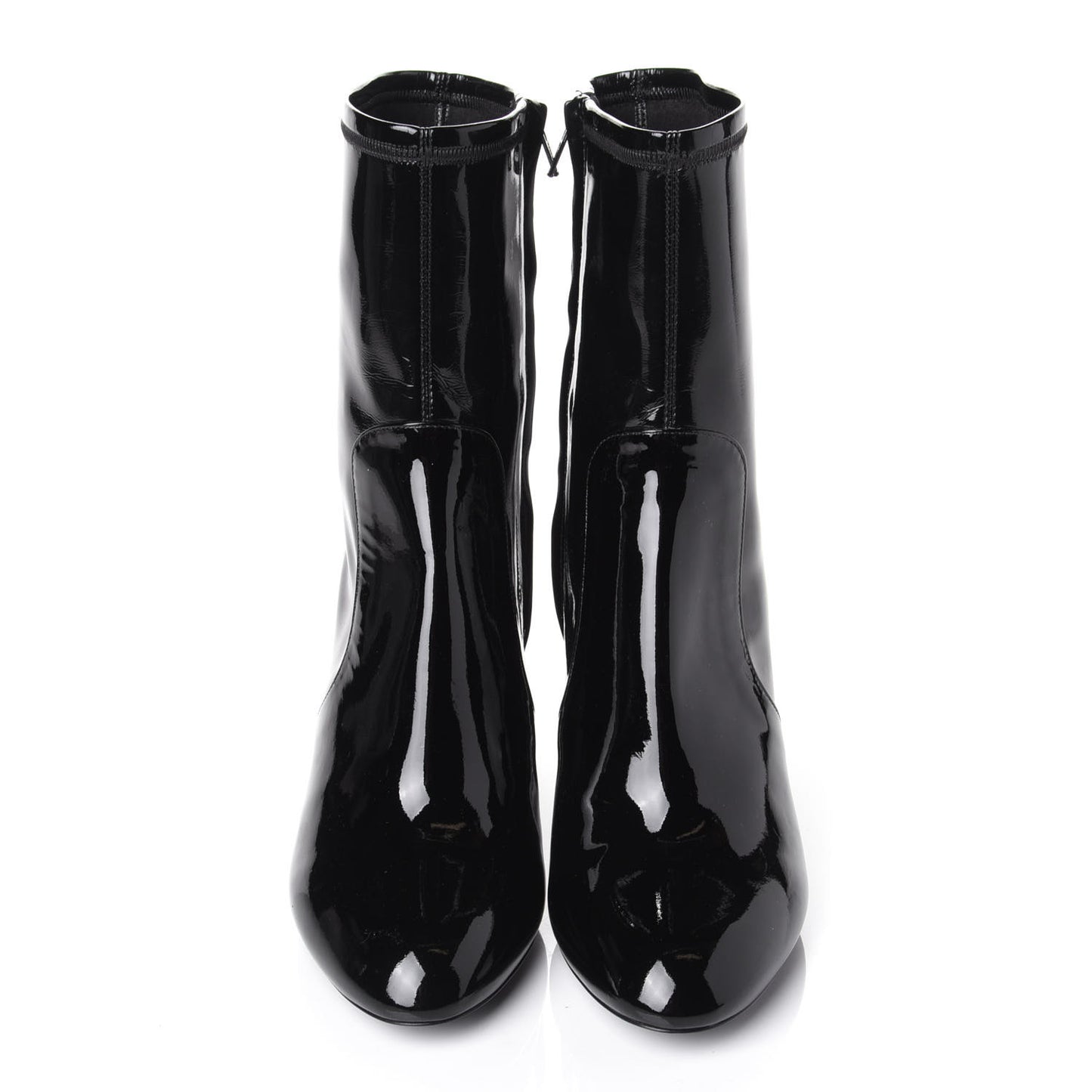 Patent Silhouette Ankle Boots 37.5 Black