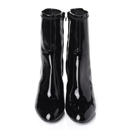 Louis Vuitton Patent Silhouette Ankle Boots 37.5 Black 5 of 9