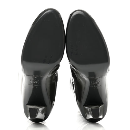 Jimmy Choo Patent Hallie Tall Boots 37 Black 5 of 7
