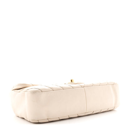Chanel Calfskin Chevron Quilted Medium Surpique Flap Ivory 4 of 11