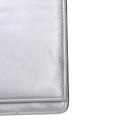 Chanel Lambskin Camellia Embossed Yen Wallet Black 9 of 11