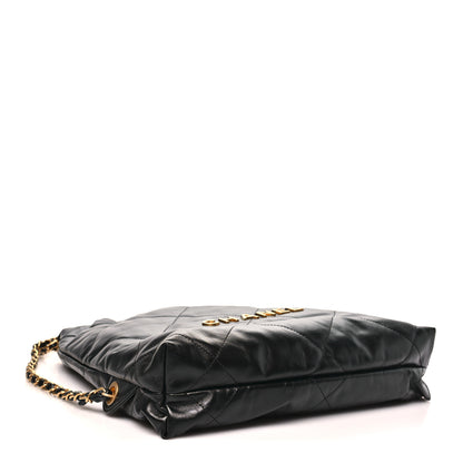 Chanel Shiny Calfskin Quilted Chanel 22 Backpack Black 4 of 10