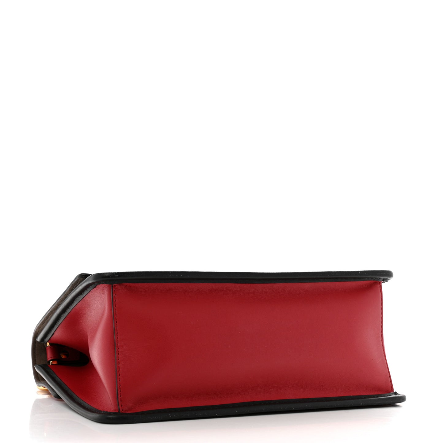 Vitello Century F is Fendi Bi-Color FF 1974 Embossed Kan I Shoulder Bag Fragola Maya Black