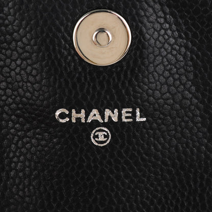 Chanel Caviar Half Moon Wallet On Chain WOC Black 6 of 8