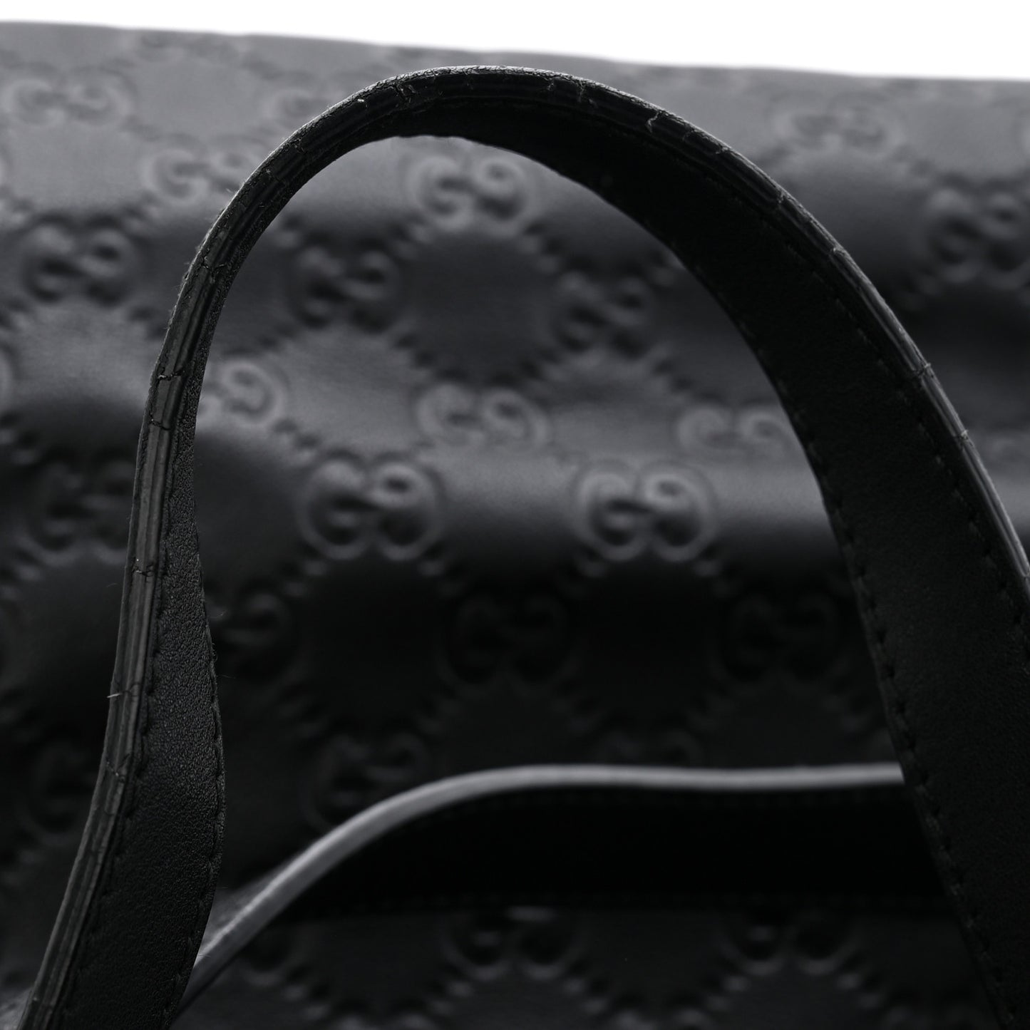 Guccissima Medium Zippered Shopping Tote Black