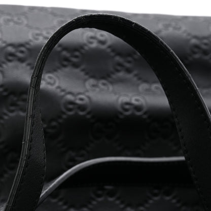 Gucci Guccissima Medium Zippered Shopping Tote Black 11 of 12