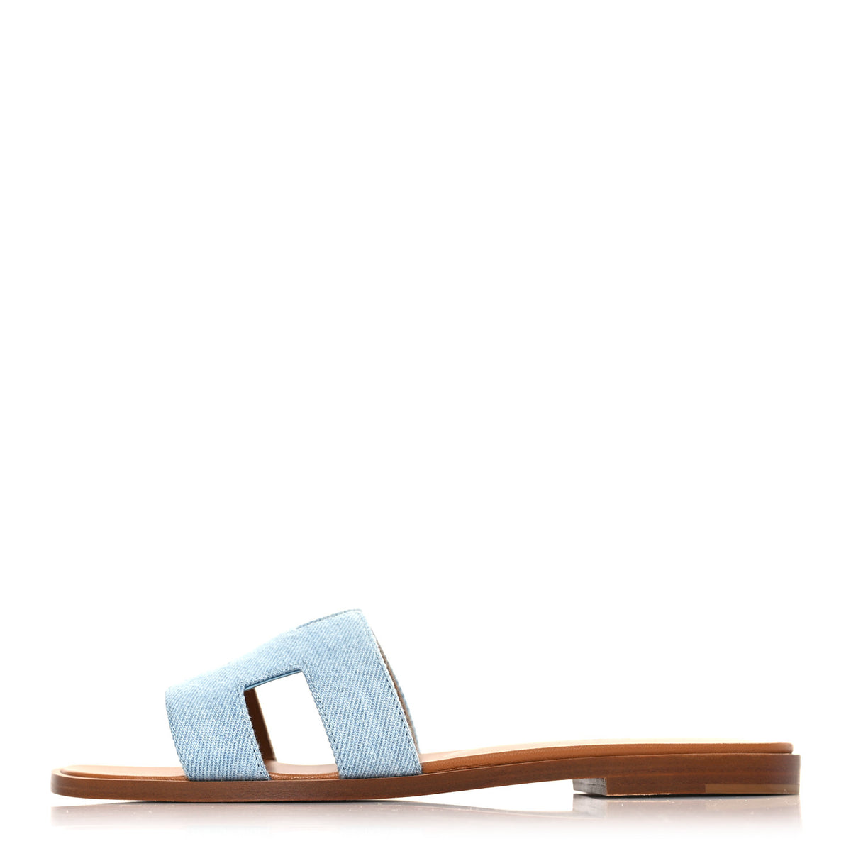 Denim Canvas Oran Sandals 37 Bleu Clair