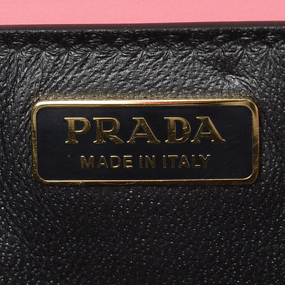 Prada City Calf Raffia Saffiano Cahier Bag Naturale Petalo 6 of 6