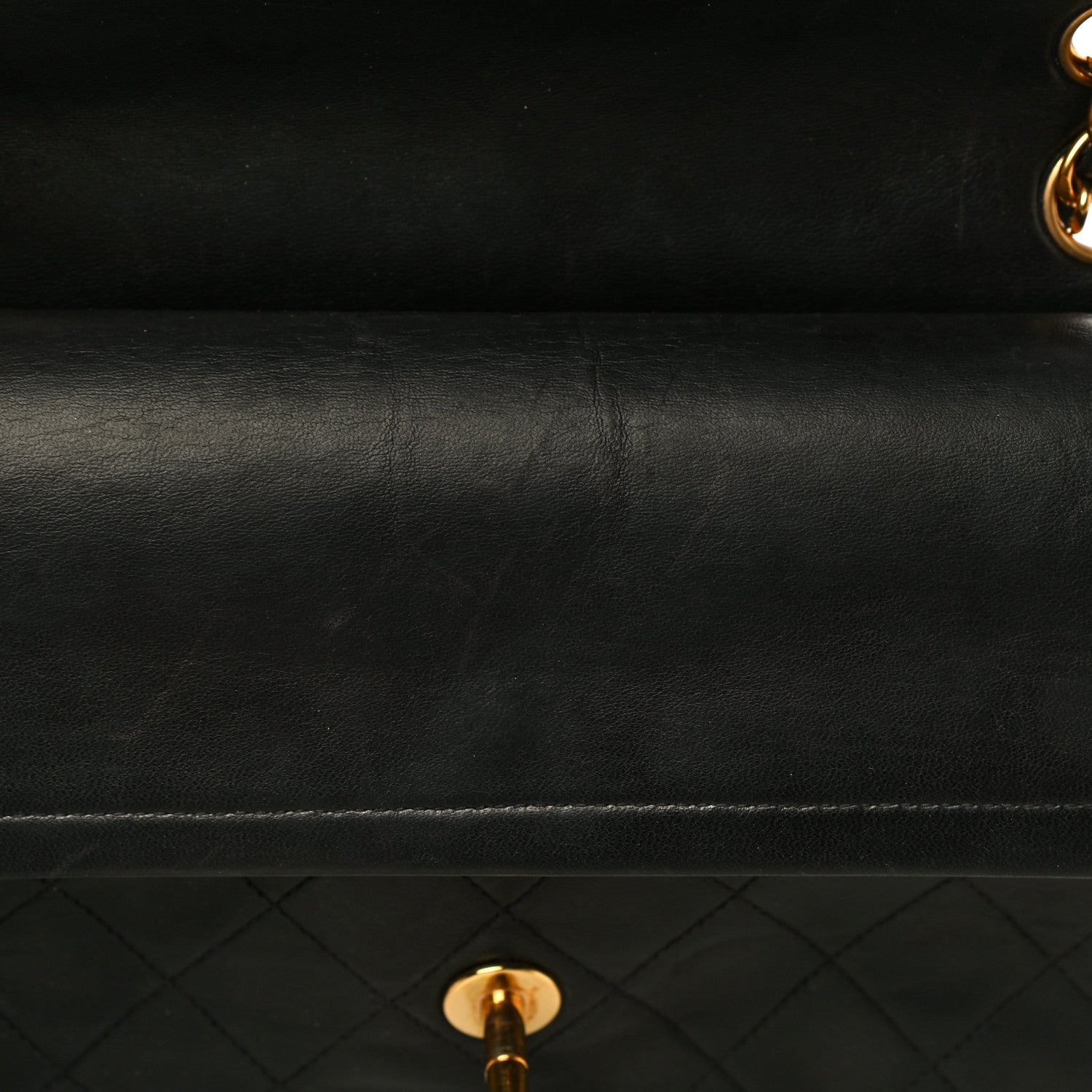 Chanel Lambskin Quilted Medium Double Flap Black 17 of 29