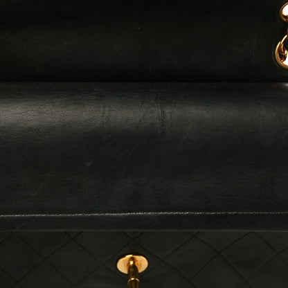 Chanel Lambskin Quilted Medium Double Flap Black 17 of 29