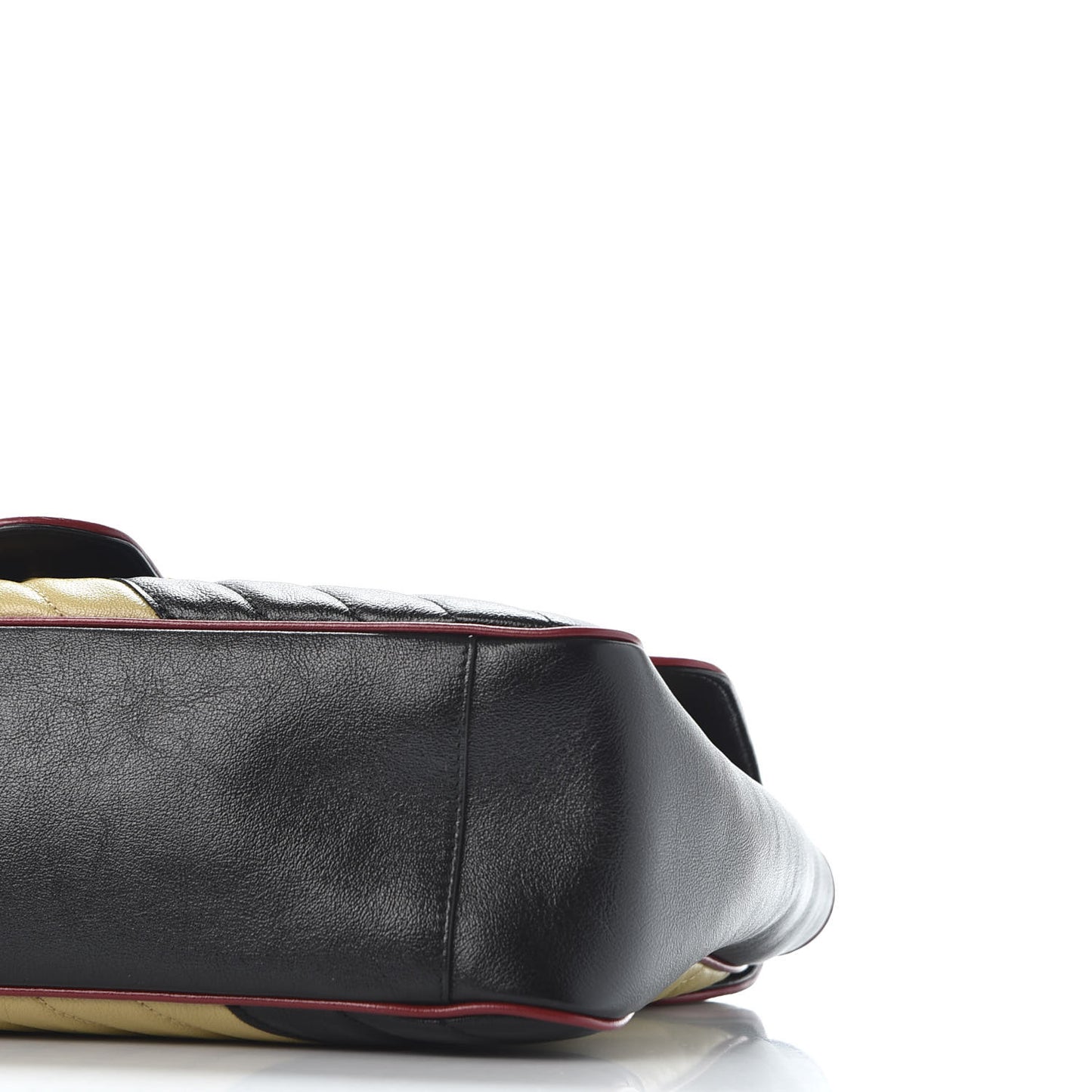 Azalea Calfskin Matelasse Diagonal Patchwork Large Torchon GG Marmont Shoulder Bag Black Beige Romantic Cerise